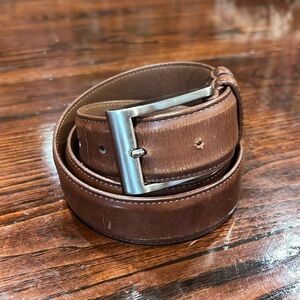 Allen Edmonds Wide Basic Dress Belt - Chili, Men’s Size 34